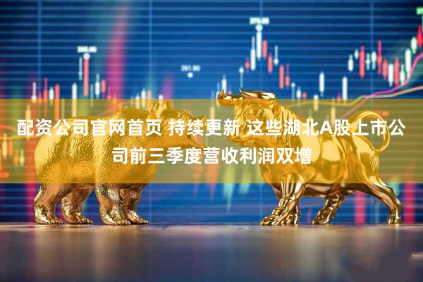 配资公司官网首页 持续更新 这些湖北A股上市公司前三季度营收利润双增